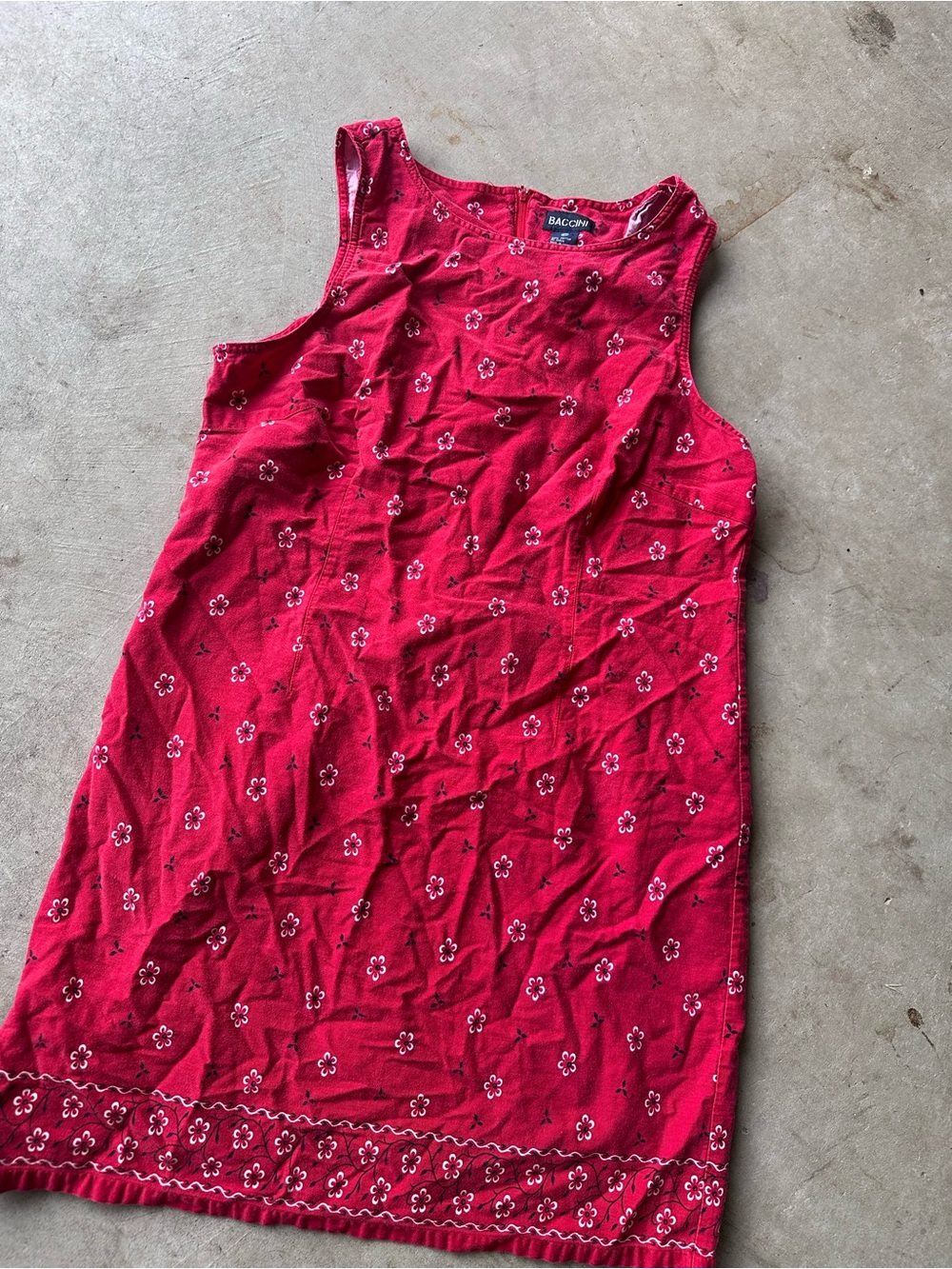 Red Sleeveless Paisley Dress